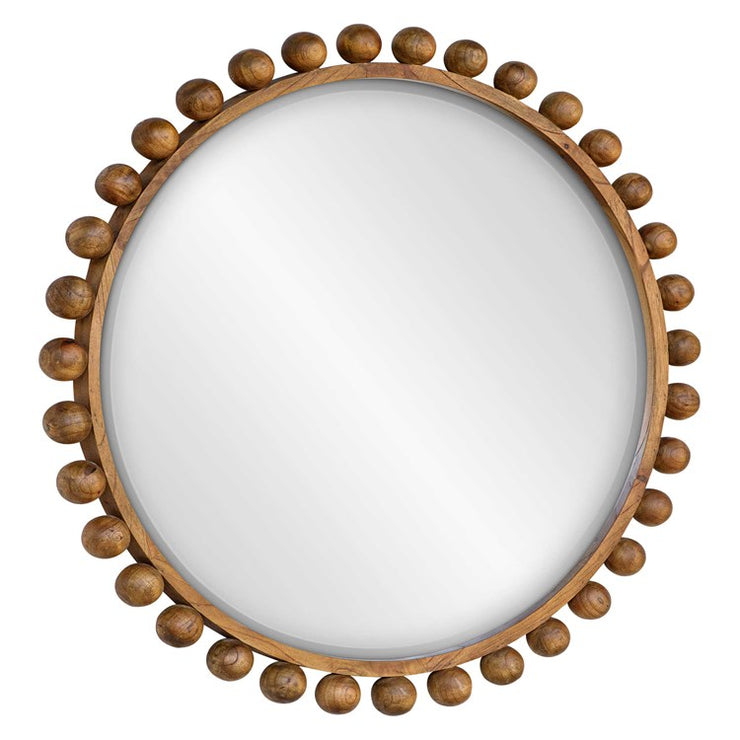 Uttermost Cyra Walnut Wood Round Mirror