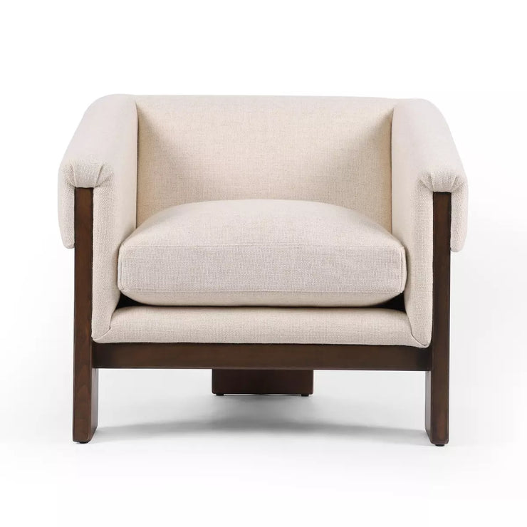 Four Hands Cairo Chair ~ Thames Cream Upholstered Performance Fabric