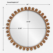 Uttermost Cyra Walnut Wood Round Mirror