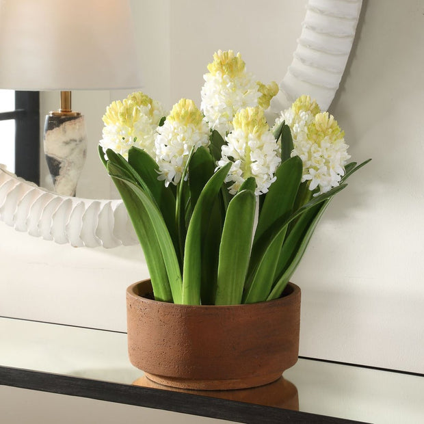 Uttermost Sincerity Potted Hyacinth in Terracotta Planter