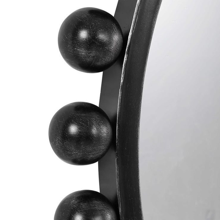 Uttermost Cyra Black Iron Round Mirror