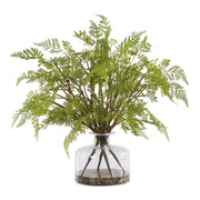 Uttermost Woodland Lush Fern Centerpiece In Glass Jar