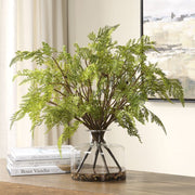 Uttermost Woodland Lush Fern Centerpiece In Glass Jar