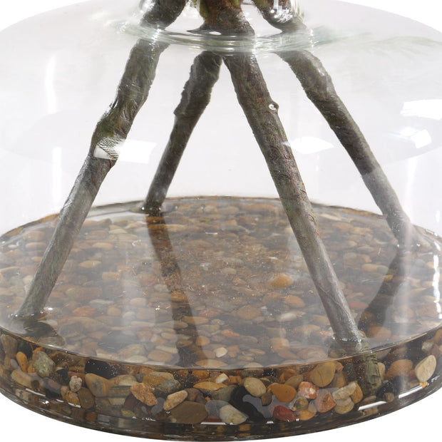 Uttermost Woodland Lush Fern Centerpiece In Glass Jar
