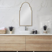 Casa Bella Living Warm Silver Arched Top Mirror