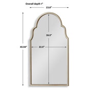 Casa Bella Living Warm Silver Arched Top Mirror