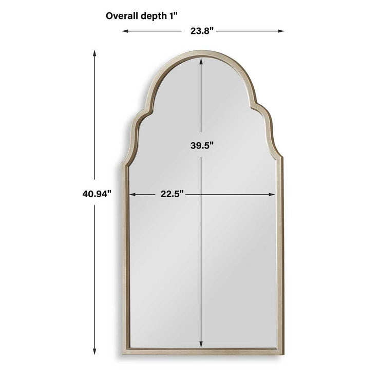 Casa Bella Living Warm Silver Arched Top Mirror