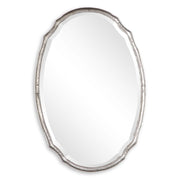 Casa Bella Living Oval Shaped Silver Framed Mirror