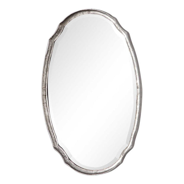 Casa Bella Living Oval Shaped Silver Framed Mirror