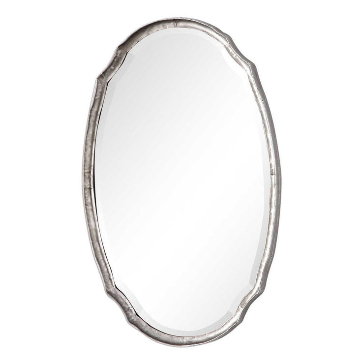 Casa Bella Living Oval Shaped Silver Framed Mirror