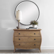Uttermost Benedo Rustic Black Iron with Antique Gold Round Mirror