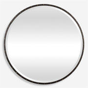 Uttermost Benedo Rustic Black Iron with Antique Gold Round Mirror