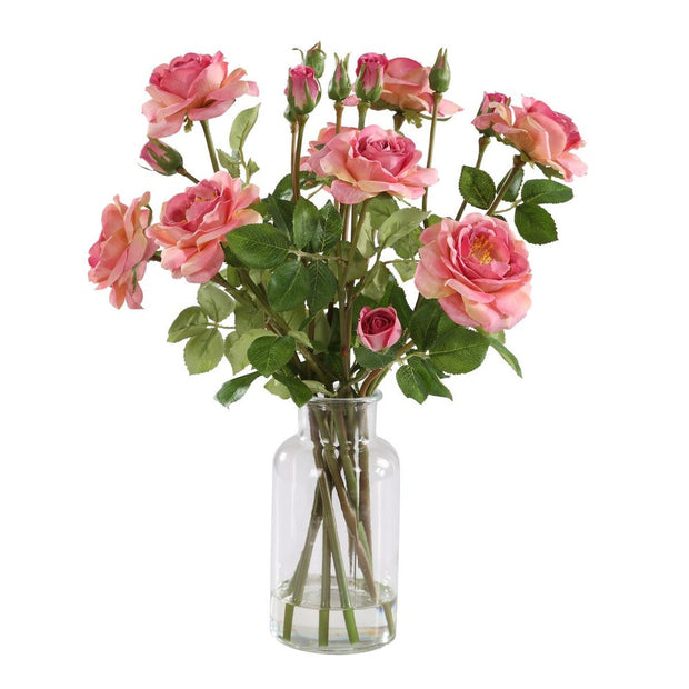 Uttermost Adoration A Symbol Of Love Rose Bouquet In Glass Jar
