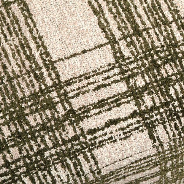 Uttermost Joie Ireland Green Plaid Plush Chenille Ottoman