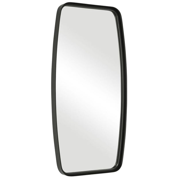 Casa Bella Living Thick Matte Black Metal Band Framed Mirror