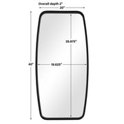 Casa Bella Living Thick Matte Black Metal Band Framed Mirror