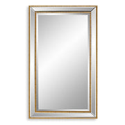 Casa Bella Living Beveled Mirror With Gold Beading