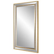 Casa Bella Living Beveled Mirror With Gold Beading