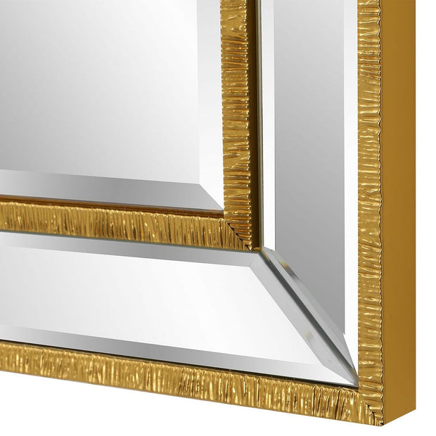 Casa Bella Living Beveled Mirror With Gold Beading