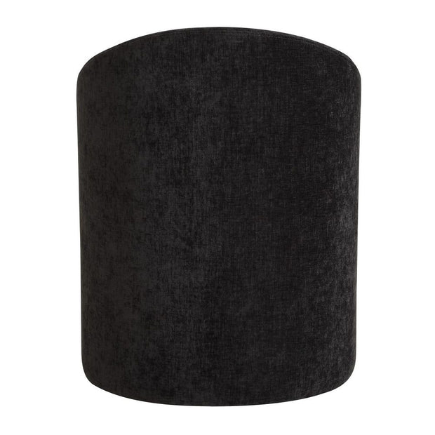 Uttermost Harbor Charcoal Black Velvet Barrel Back Dining Chair with Rolling Casters