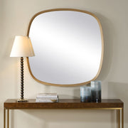 Uttermost Novell Natural Finish Pinewood Framed Round Mirror