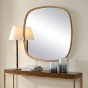 Uttermost Novell Natural Finish Pinewood Framed Round Mirror