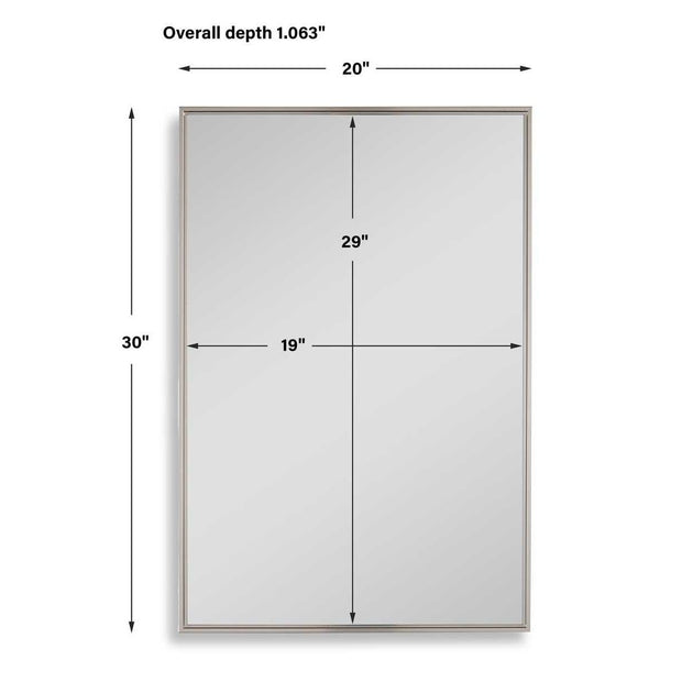 Casa Bella Living Warm Silver Bathroom Vanity Mirror