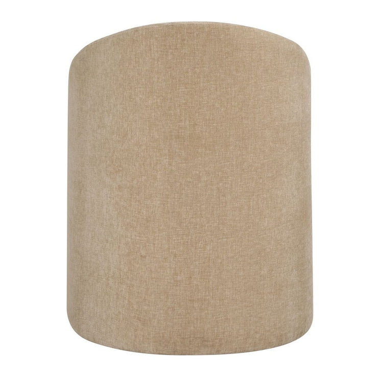 Uttermost Harbor Flax Velvet Barrel Back Dining Chair with Rolling Casters