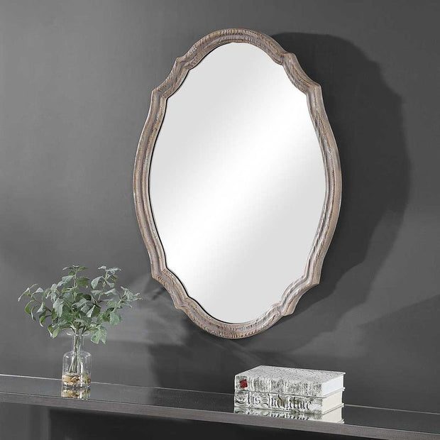 Casa Bella Living Metallic Gold With Light Antiquing Mirror