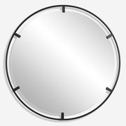 Uttermost Cashel Black Iron Round Mirror