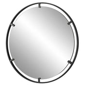 Uttermost Cashel Black Iron Round Mirror