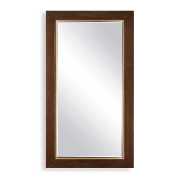 Uttermost Matheson Walnut with Brushed Gold Accents Framed Mirror