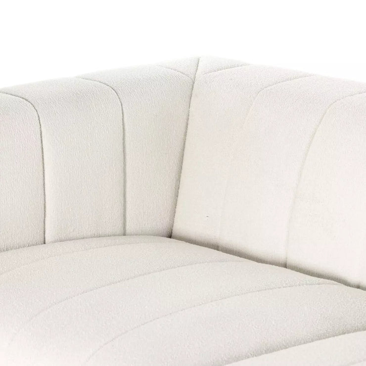 Four Hands Langham Channeled 3 Piece Right Chaise Sectional ~ Fayette Cloud Upholstered Performance Fabric
