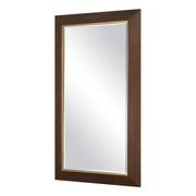 Uttermost Matheson Walnut with Brushed Gold Accents Framed Mirror