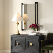 Uttermost Cunene Matte Black Industrial Elements Framed Mirror