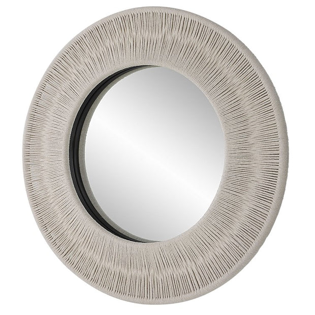 Uttermost Sailor’s Knot White Rope Small Round Mirror