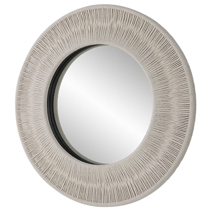 Uttermost Sailor’s Knot White Rope Small Round Mirror