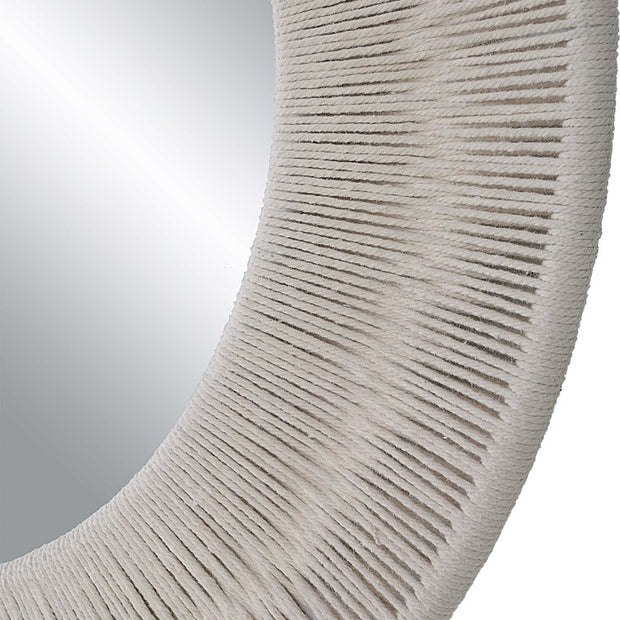 Uttermost Sailor’s Knot White Rope Small Round Mirror