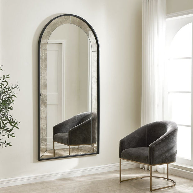 Uttermost Marlowe Oversized Arch Black Iron Mirror