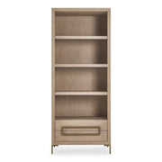 Uttermost Alessia Light Oak Etagere With Brushed Brass Hardware