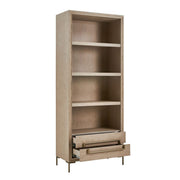 Uttermost Alessia Light Oak Etagere With Brushed Brass Hardware
