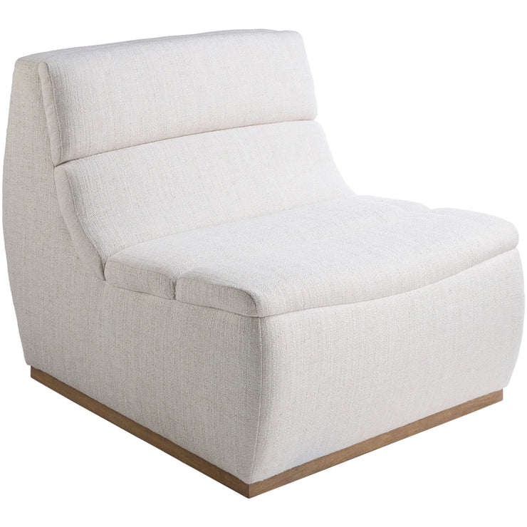 Surya Barber Modern Lounger Chair With Wood Base
