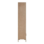 Uttermost Alessia Light Oak Etagere With Brushed Brass Hardware