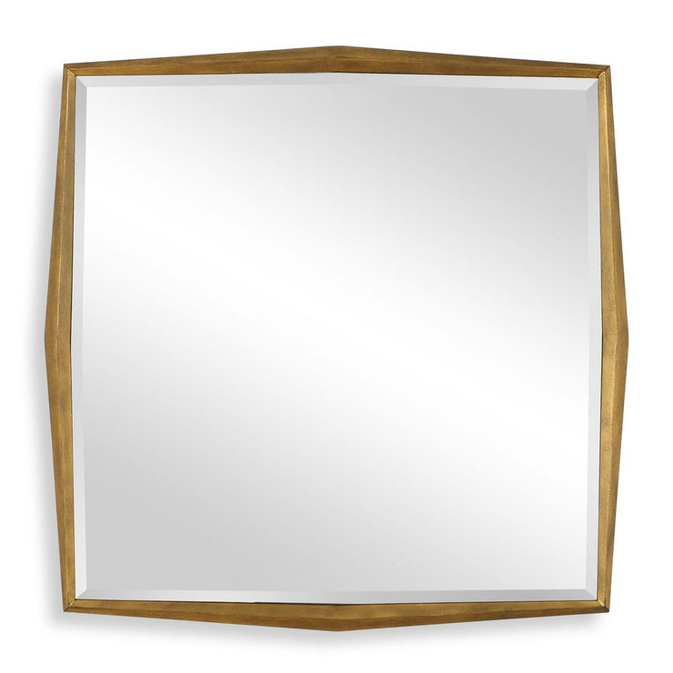 Uttermost On Point Antique Gold Leaf Wood Square Mirror