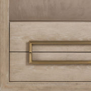 Uttermost Alessia Light Oak Etagere With Brushed Brass Hardware