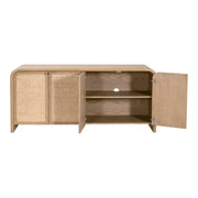 Essentials For Living Cannes Media Sideboard ~ Natural Oak, Cane