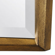 Uttermost On Point Antique Gold Leaf Wood Square Mirror