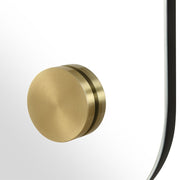 Uttermost Hamrick Polished Bras Rounded Corners Rectangular Mirror