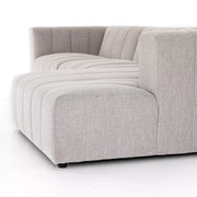 Four Hands Langham Channeled 3 Piece Right Chaise Sectional ~ Napa Sandstone Upholstered Performance Fabric