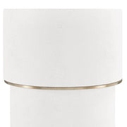 Uttermost Wessex White Faux Shagreen Drink Table with Brushed Brass Accents